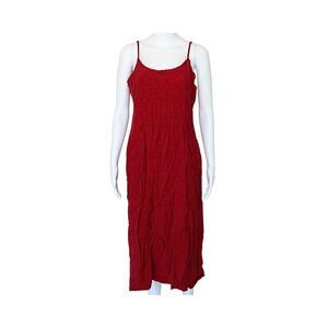 Long Slip Dress - Bloodred Checkerboard - XS/S